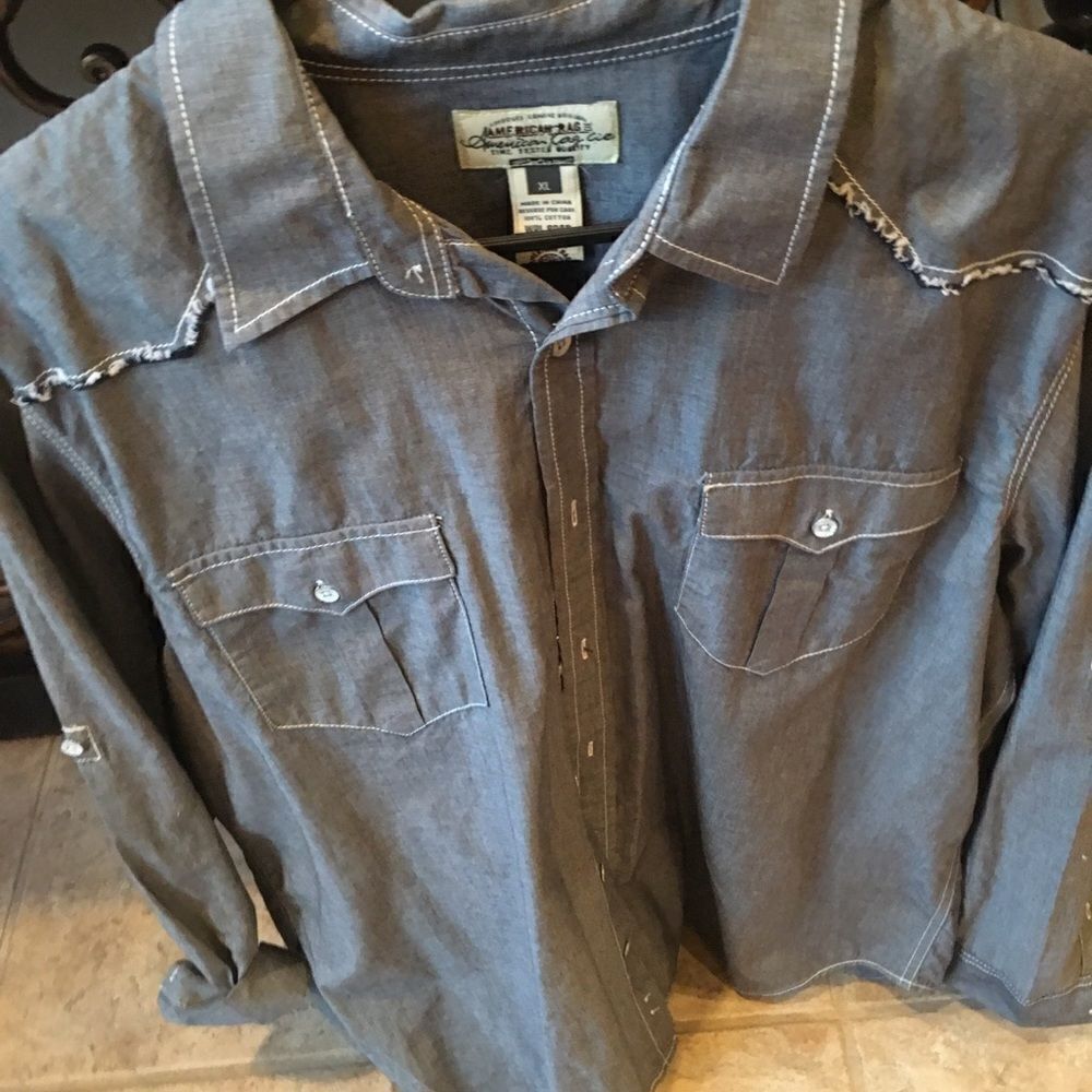 AMERICAN RAG Button Down Men's Shirt - Picture 6 of 16